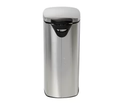 Stainless Steel 10.5-Gal. Pedal Soft-Close Slim Trash Can -Deco Haven Shop 810669702 A0 6