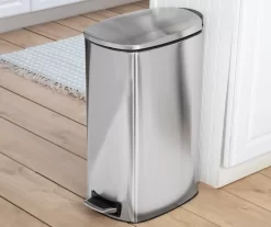 Stainless Steel 10.5-Gal. Pedal Soft-Close Slim Trash Can -Deco Haven Shop 810669702 A0 7
