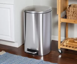 Stainless Steel 13-Gal. Pedal Soft-Close Trash Can -Deco Haven Shop 810669704 A0 7