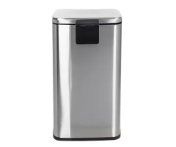 Stainless Steel Rectangular 2-Piece Pedal Soft-Close Trash Can Set 12 Stainless Steel Rectangular 2-Piece Pedal Soft-Close Trash Can Set -Deco Haven Shop 810669710 A0 4