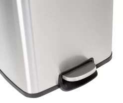 Stainless Steel Rectangular 2-Piece Pedal Soft-Close Trash Can Set 13 Stainless Steel Rectangular 2-Piece Pedal Soft-Close Trash Can Set -Deco Haven Shop 810669710 A0 5