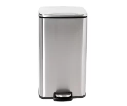Stainless Steel Rectangular 2-Piece Pedal Soft-Close Trash Can Set 14 Stainless Steel Rectangular 2-Piece Pedal Soft-Close Trash Can Set -Deco Haven Shop 810669710 A0 6