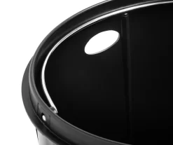 Stainless Steel & Black 8-Gal. Round Pedal Soft-Close Trash Can -Deco Haven Shop 810669722 A0 6