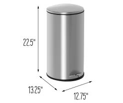 Stainless Steel 8-Gal. Semicircle Pedal Soft-Close Trash Can 15 Stainless Steel 8-Gal. Semicircle Pedal Soft-Close Trash Can -Deco Haven Shop 810669724 A0 8