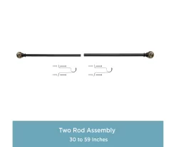 Kenney Marble 1" Adjustable Curtain Rod -Deco Haven Shop 810679562 A0 05