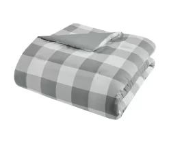 Kingston Gray & White Buffalo Check California King 8-Piece Comforter Set -Deco Haven Shop 810679989 810679990 810679991 A8 6