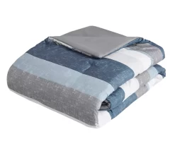 Ryder Blue & Gray Stripe Comforter Set -Deco Haven Shop 810681343 810681342 810681341 810681340 810681339 A8 5