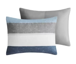 Ryder Blue & Gray Stripe Comforter Set -Deco Haven Shop 810681343 810681342 810681341 810681340 810681339 A8 6