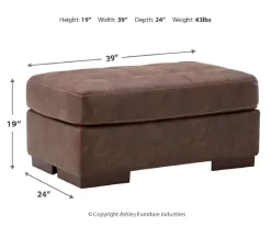 Signature Design By Ashley Maderla Faux Leather Ottoman -Deco Haven Shop 810697964 A8 1
