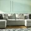 Broyhill Parkdale Dove Sectional & Ottoman Set